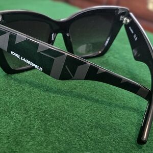 Karl Lagerfeld Kl6158s Women's Black Cat Eye Sunglasses New